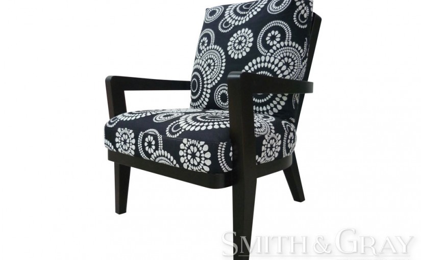 Upholstered Black Armchair