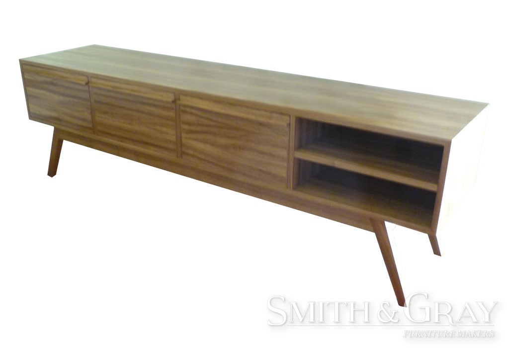 Tv Cabinet Danish Style With Tapered Legs Smith Gray
