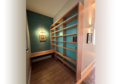 built in desk and bookcase home office