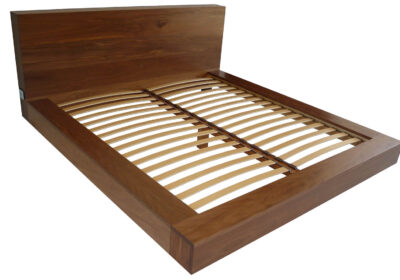 modern brushbox timber king bed
