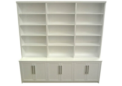 rosie bookcase with shelving carved rosettes and fluting
