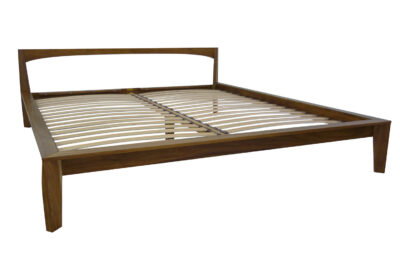 sleek modern king bed made from solid american walnut